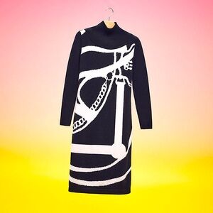 Brand New Hermes Cashmere Midi Dress